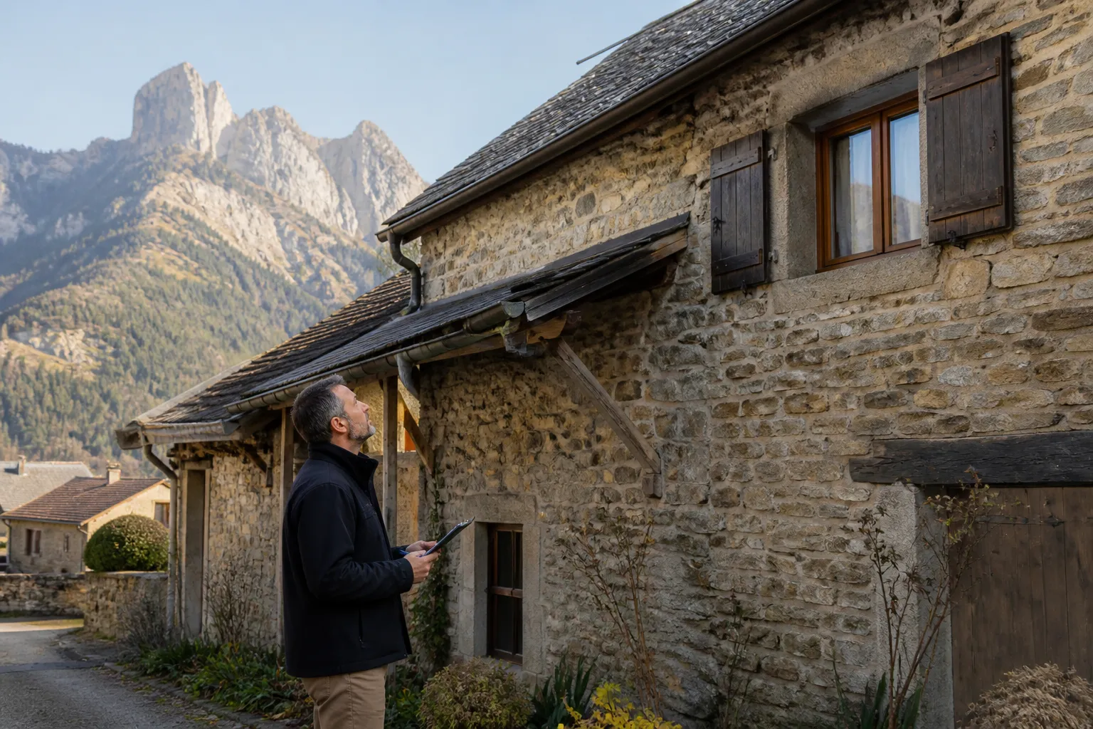 Expert examinant une maison a vendre, Ambérieu-en-Bugey