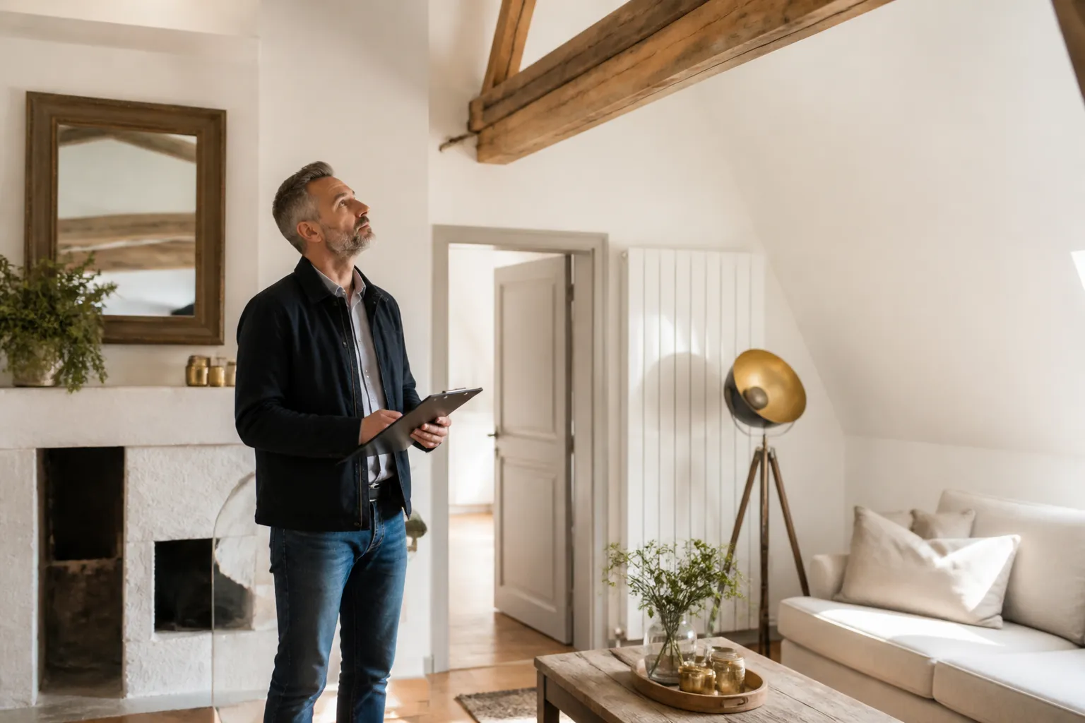 Expert examinant un logement, Sedan