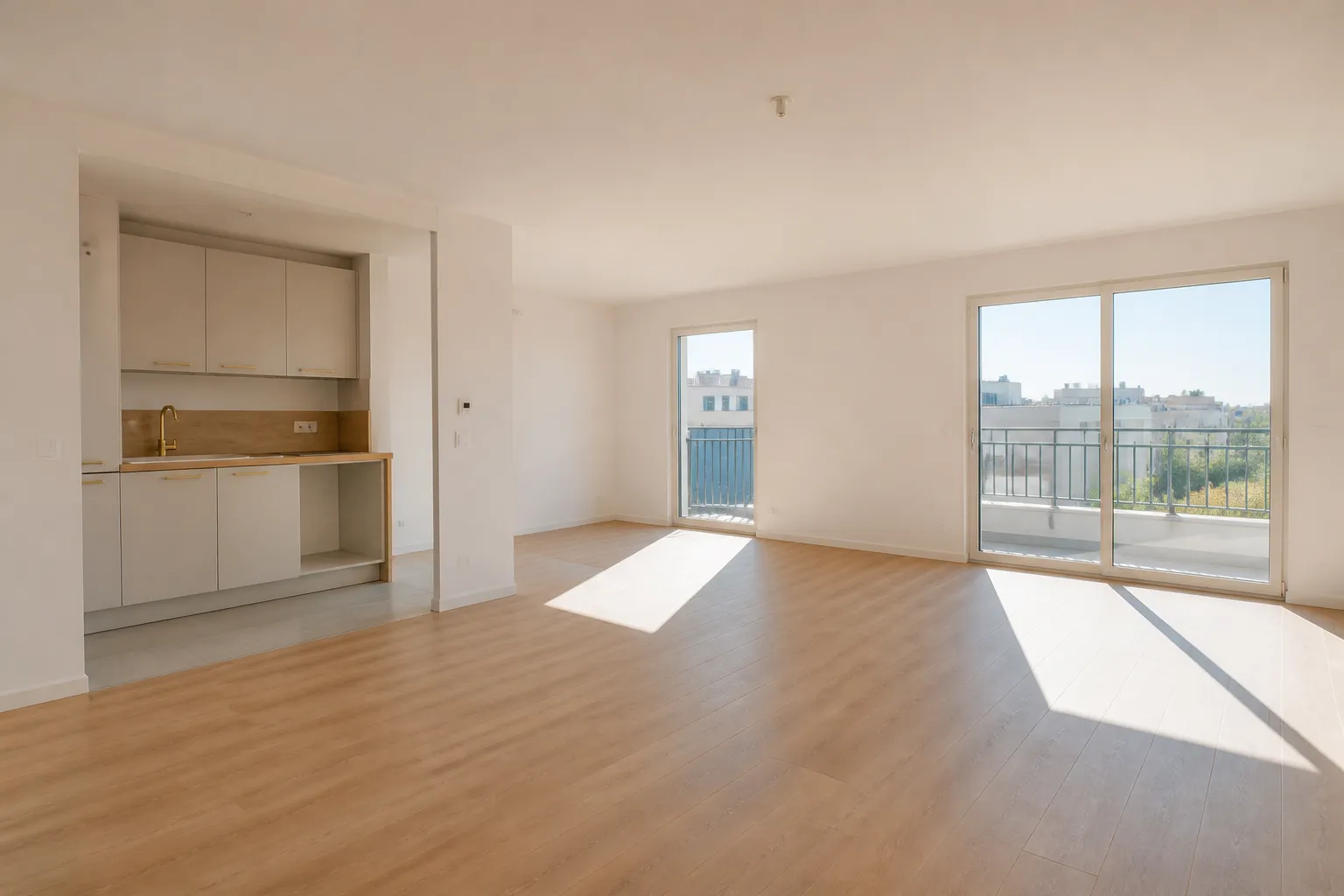 Appartement neuf vide et lumineux le jour de la livraison