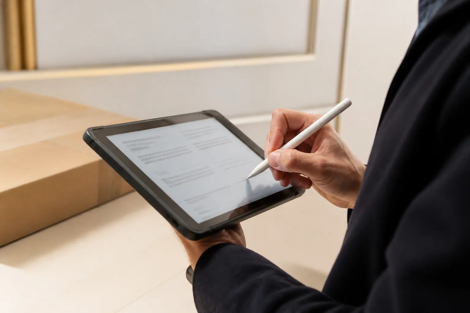 Proces verbal de reception sur une tablette